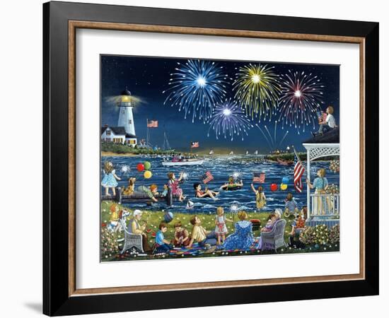 Seaside on the Fourth-Sheila Lee-Framed Giclee Print