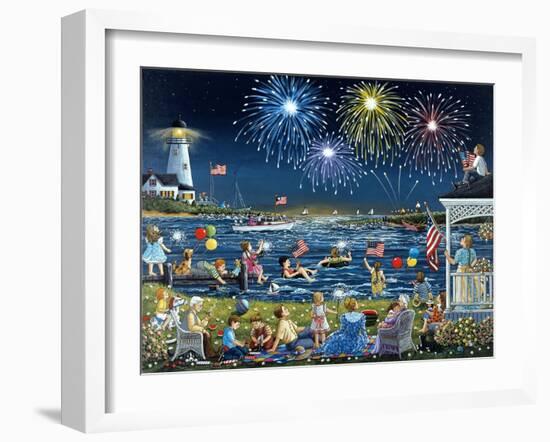 Seaside on the Fourth-Sheila Lee-Framed Giclee Print