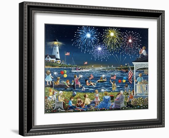 Seaside on the Fourth-Sheila Lee-Framed Giclee Print