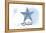 Seaside, Oregon - Starfish - Blue - Coastal Icon-Lantern Press-Framed Stretched Canvas