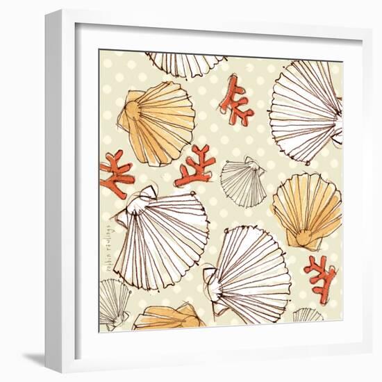 Seaside Pattern 1-Robbin Rawlings-Framed Art Print