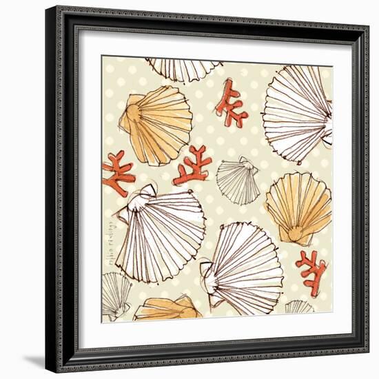 Seaside Pattern 1-Robbin Rawlings-Framed Art Print
