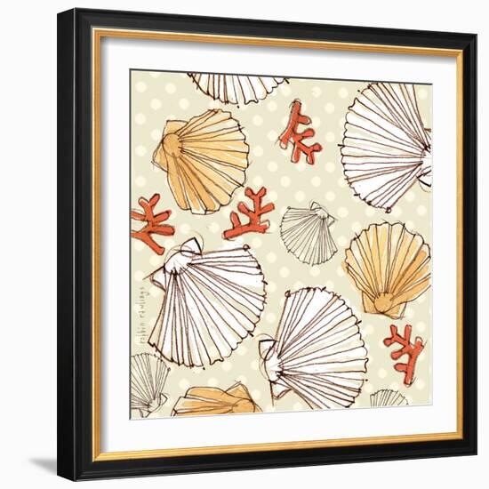 Seaside Pattern 1-Robbin Rawlings-Framed Art Print