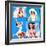 Seaside Pin-Ups-Piddix-Framed Art Print