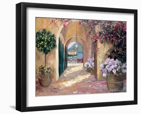 Seaside Portico-Stevens Allayn-Framed Art Print