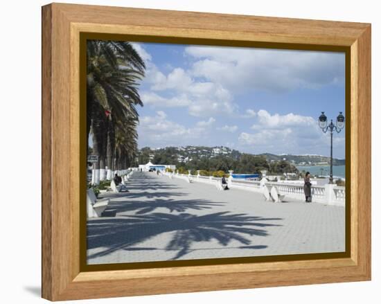 Seaside Promenade, La Marsa Resort, Near Tunis, Tunisia, North Africa, Africa-Ethel Davies-Framed Premier Image Canvas