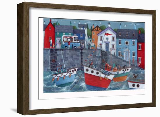 Seaside Promenade-Peter Adderley-Framed Art Print