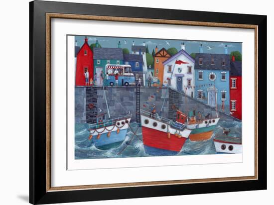 Seaside Promenade-Peter Adderley-Framed Art Print