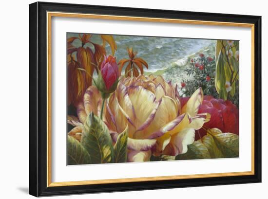 Seaside Roses-Elizabeth Horning-Framed Giclee Print