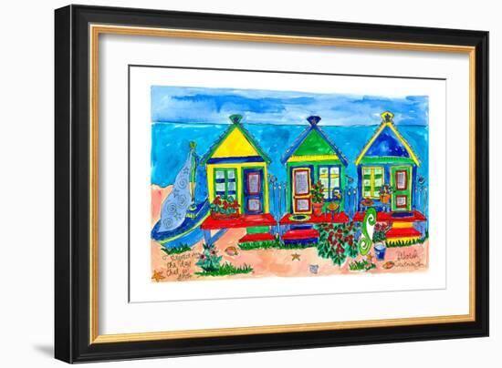 Seaside Row Houses-Deborah Cavenaugh-Framed Art Print