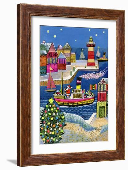 Seaside Santa-Stanley Cooke-Framed Giclee Print