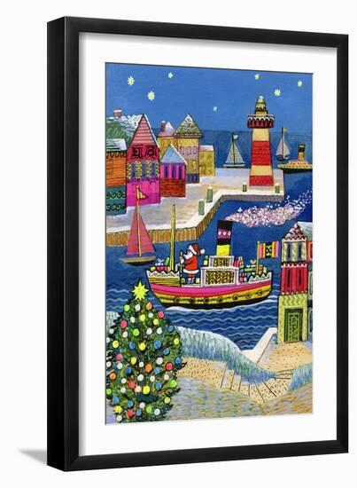 Seaside Santa-Stanley Cooke-Framed Giclee Print