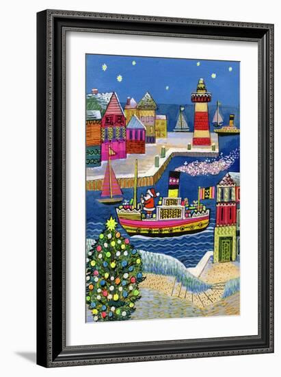 Seaside Santa-Stanley Cooke-Framed Giclee Print