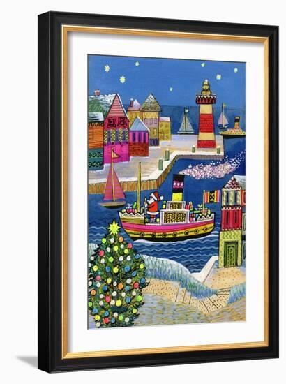 Seaside Santa-Stanley Cooke-Framed Giclee Print