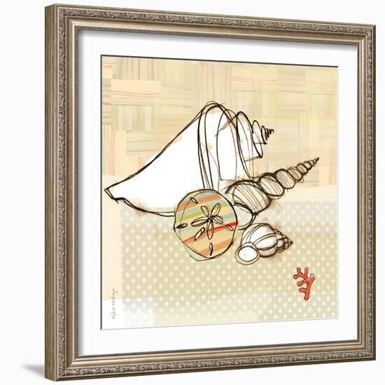 Seaside Shells in Group-Robbin Rawlings-Framed Art Print