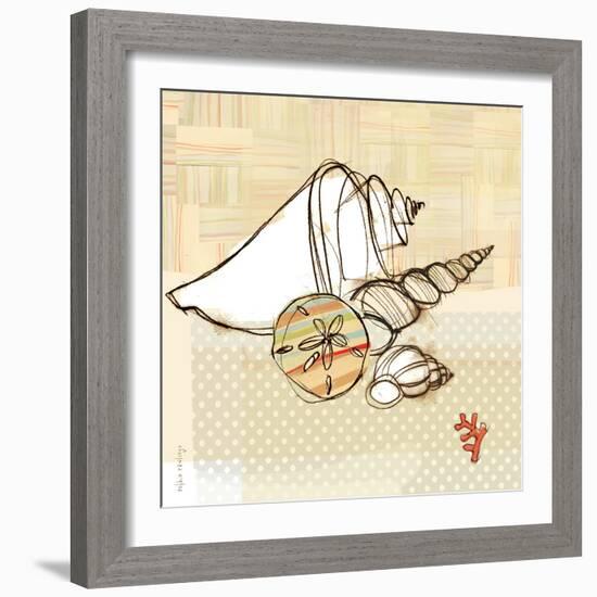 Seaside Shells in Group-Robbin Rawlings-Framed Art Print