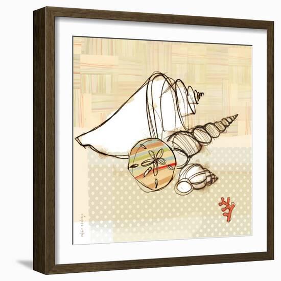 Seaside Shells in Group-Robbin Rawlings-Framed Art Print