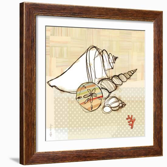 Seaside Shells in Group-Robbin Rawlings-Framed Art Print