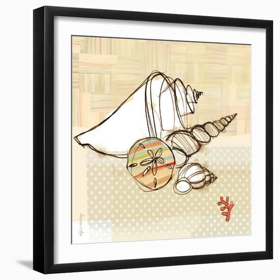 Seaside Shells in Group-Robbin Rawlings-Framed Art Print