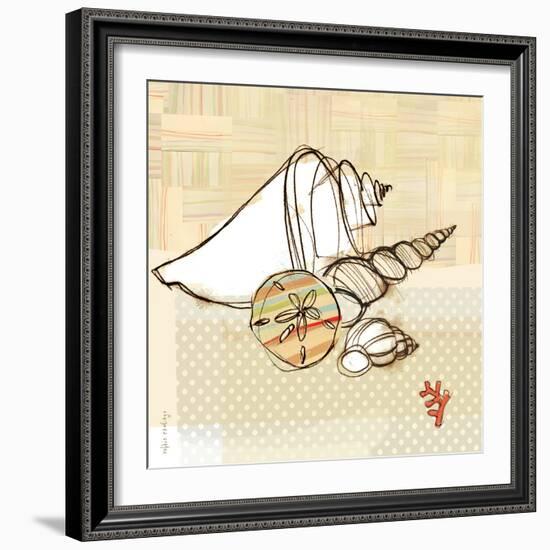 Seaside Shells in Group-Robbin Rawlings-Framed Art Print