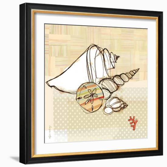 Seaside Shells in Group-Robbin Rawlings-Framed Art Print