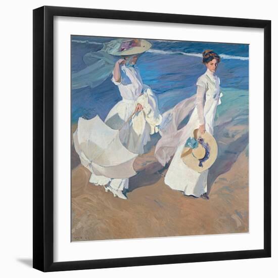 Seaside Stroll by Joaquin Sorolla Y Bastida-Fine Art-Framed Photographic Print