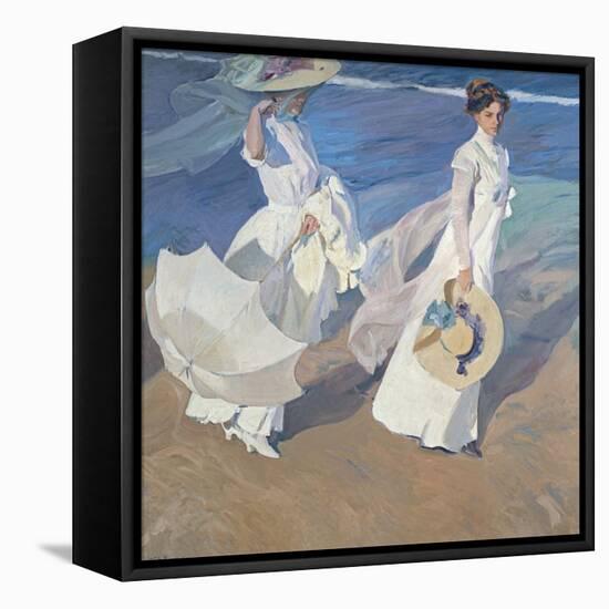 Seaside Stroll-Joaqu?n Sorolla y Bastida-Framed Premier Image Canvas