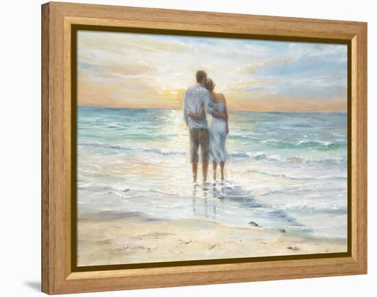 Seaside Sunset-Karen Wallis-Framed Stretched Canvas