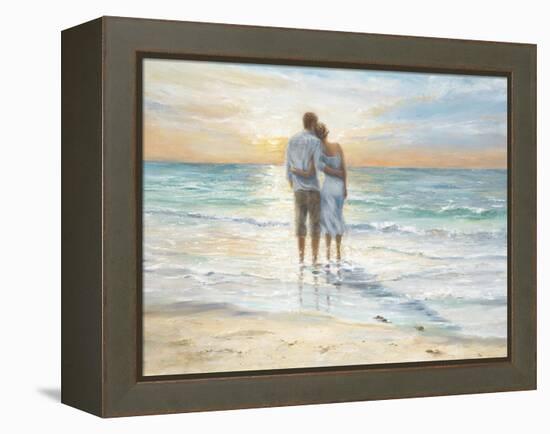 Seaside Sunset-Karen Wallis-Framed Stretched Canvas