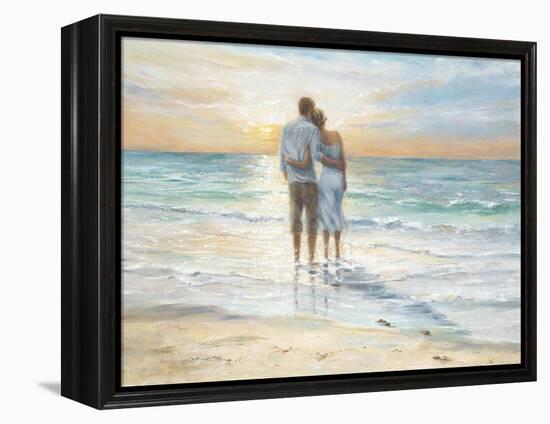 Seaside Sunset-Karen Wallis-Framed Stretched Canvas