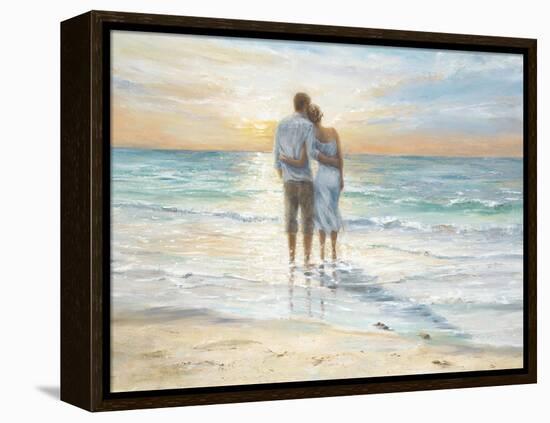 Seaside Sunset-Karen Wallis-Framed Stretched Canvas