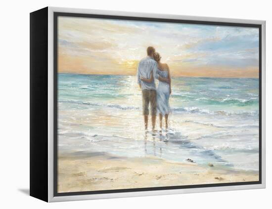 Seaside Sunset-Karen Wallis-Framed Stretched Canvas