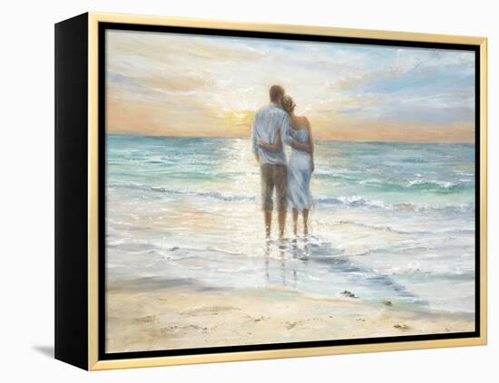 Seaside Sunset-Karen Wallis-Framed Stretched Canvas