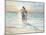 Seaside Sunset-Karen Wallis-Mounted Art Print