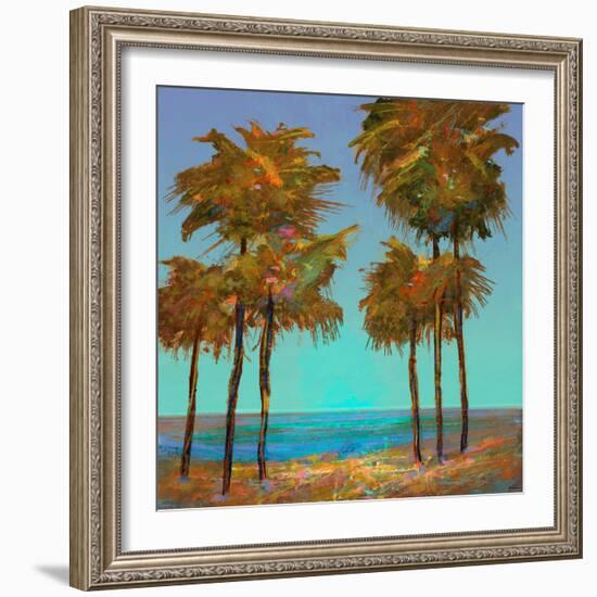 Seaside Sunset-Michael Tienhaara-Framed Art Print