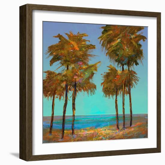 Seaside Sunset-Michael Tienhaara-Framed Art Print