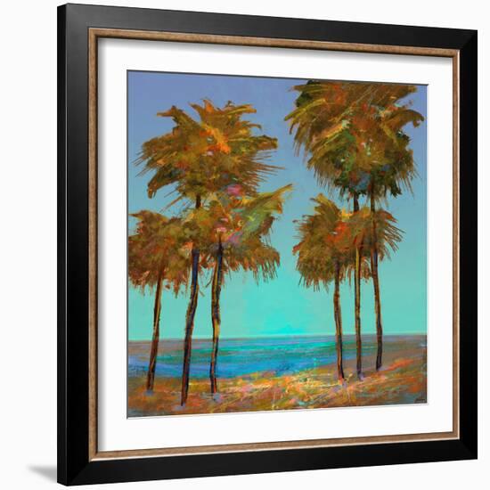 Seaside Sunset-Michael Tienhaara-Framed Art Print