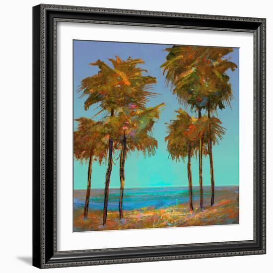 Seaside Sunset-Michael Tienhaara-Framed Art Print