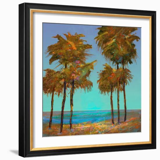 Seaside Sunset-Michael Tienhaara-Framed Art Print