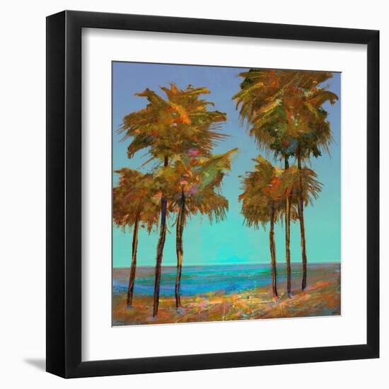 Seaside Sunset-Michael Tienhaara-Framed Art Print