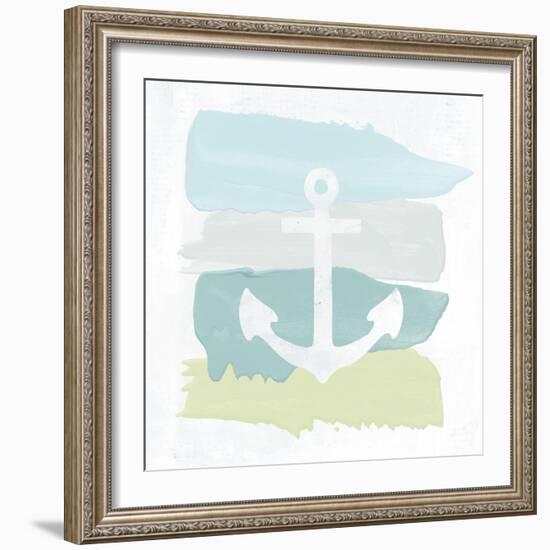 Seaside Swatch Anchor-Moira Hershey-Framed Art Print