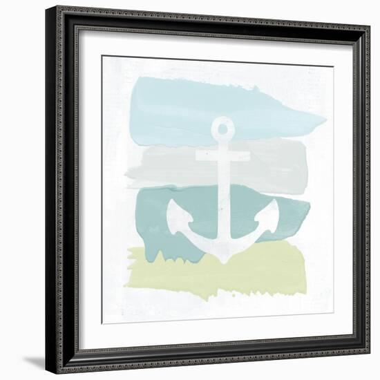 Seaside Swatch Anchor-Moira Hershey-Framed Art Print