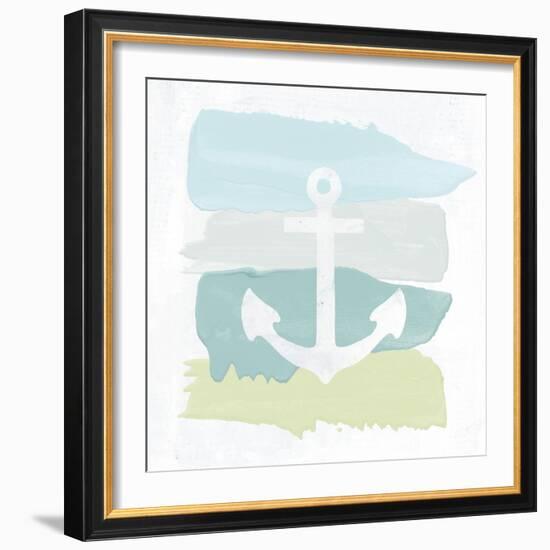 Seaside Swatch Anchor-Moira Hershey-Framed Art Print