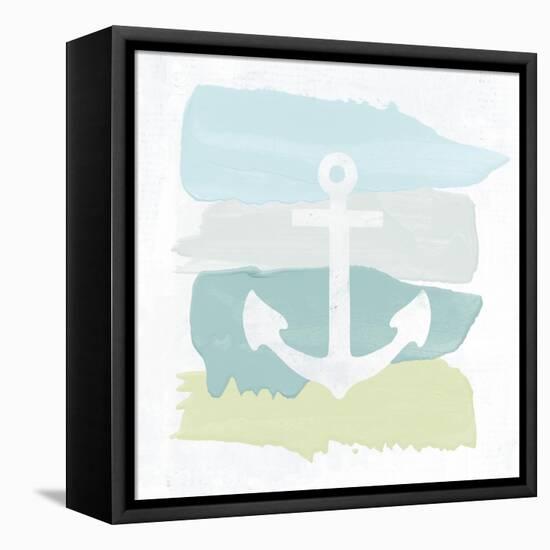 Seaside Swatch Anchor-Moira Hershey-Framed Stretched Canvas