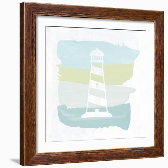 Seaside Swatch Lighthouse-Moira Hershey-Framed Premium Giclee Print
