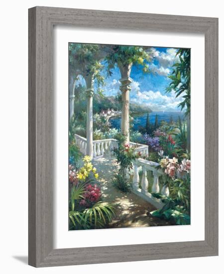 Seaside Terrace-James Reed-Framed Art Print