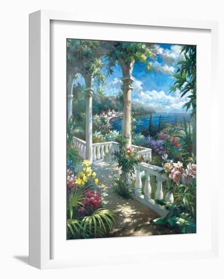 Seaside Terrace-James Reed-Framed Art Print