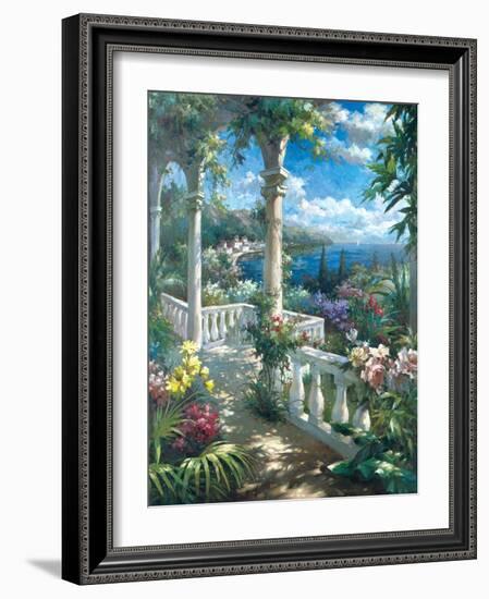 Seaside Terrace-James Reed-Framed Art Print