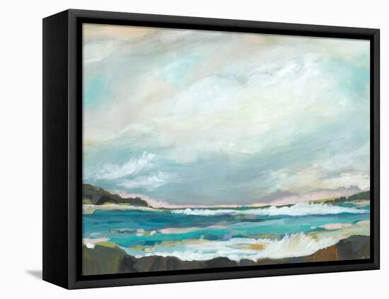 Seaside View III-Karen Fields-Framed Stretched Canvas