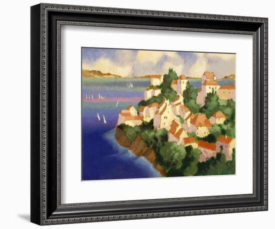 Seaside Village IV-Max Hayslette-Framed Giclee Print